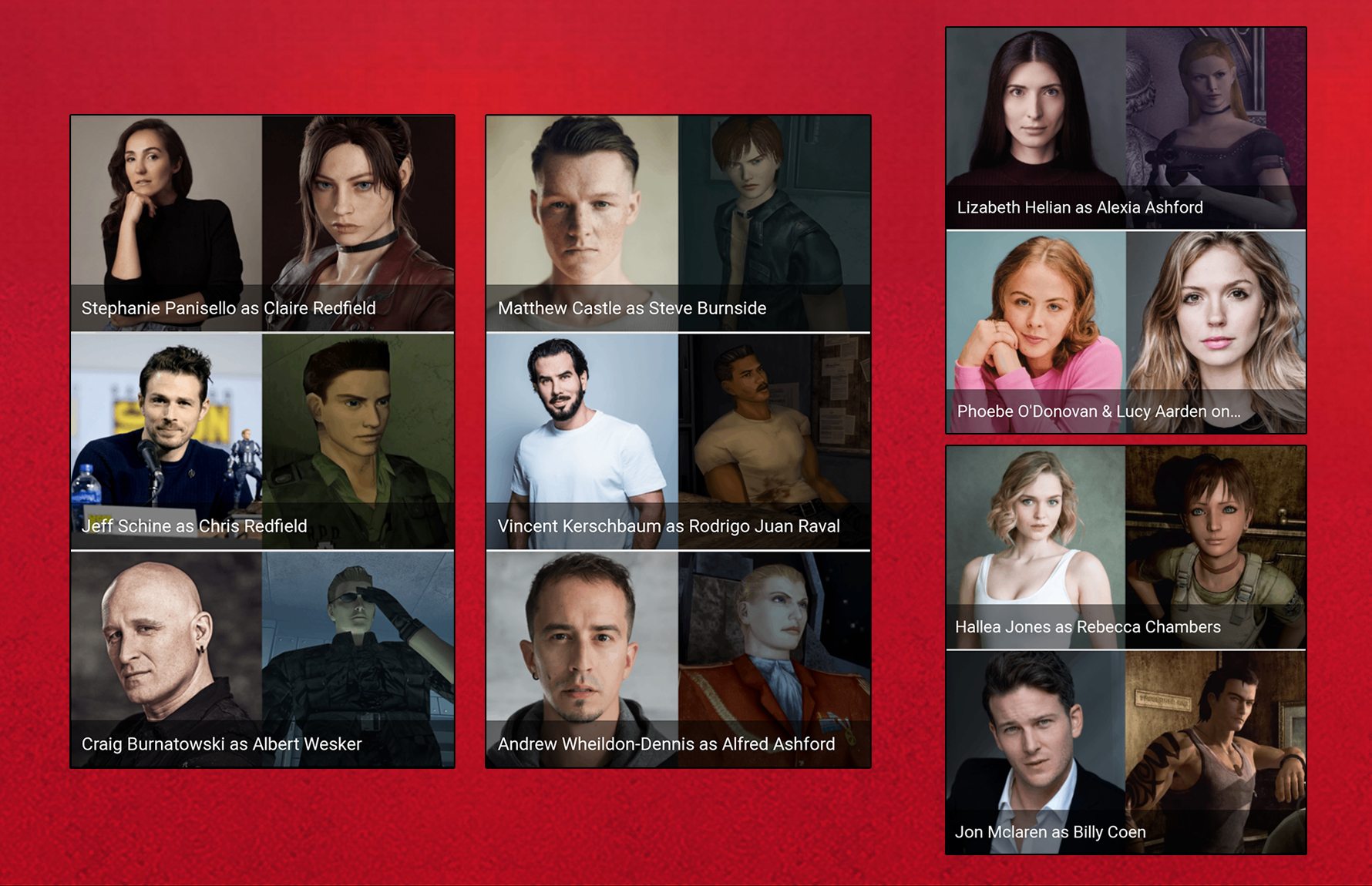 RUMOR: Vaza lista de supostos atores de Resident Evil Veronica e Resident Evil 0 Remake